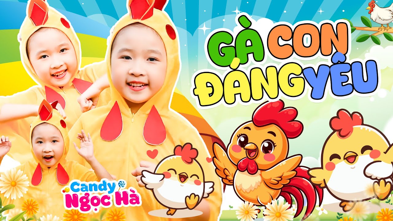 Đàn Gà Con Đáng Yêu - Nhạc Thiếu Nhi Sôi Động Cho Bé Ăn Ngon - Đàn Gà Trong Sân