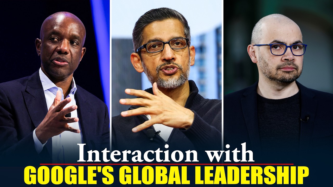 LIVE: Google CEO Sundar Pichai, Demis Hassabis, James Manyika speaks at Media reception in India