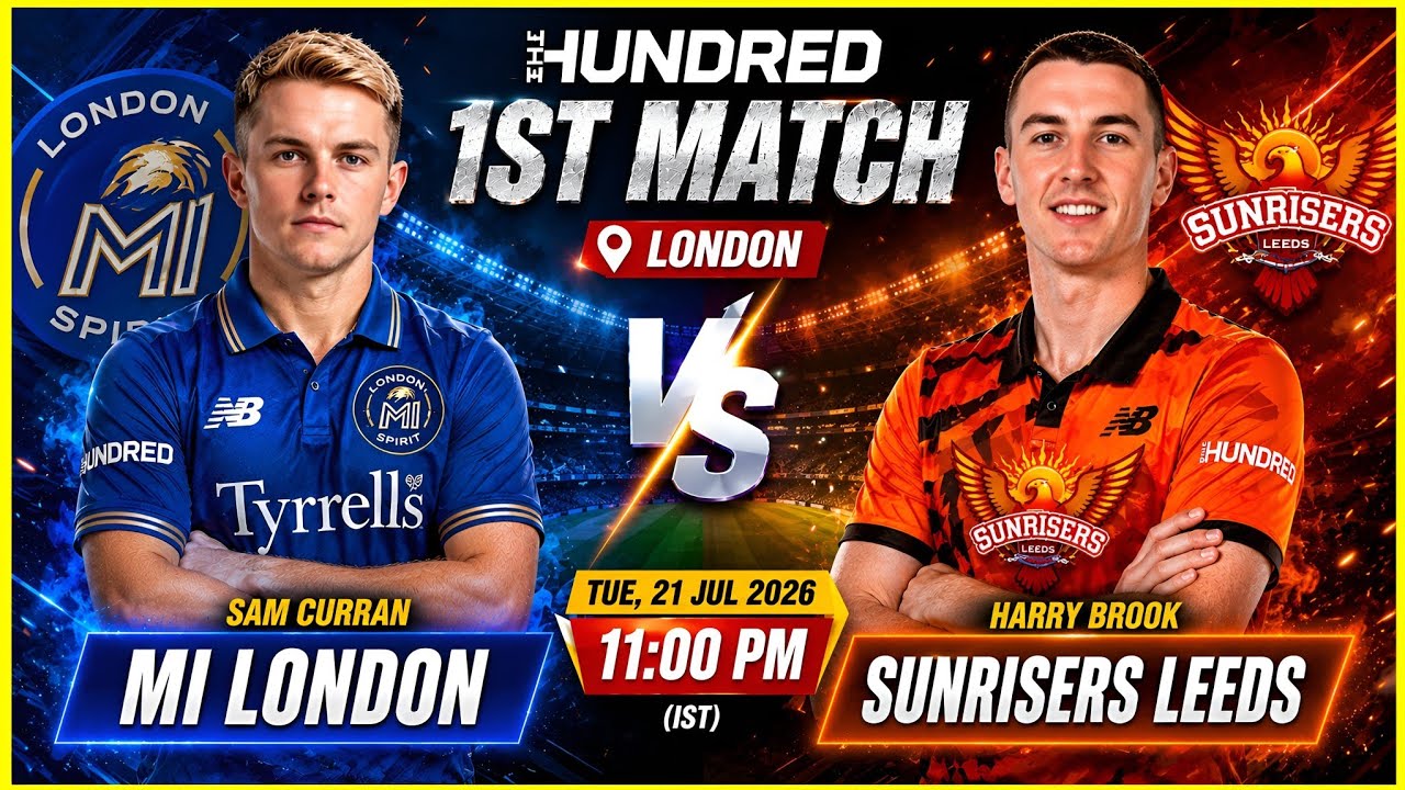 The Hundred 2026 - 1st Match 🔥 MI London vs Sunrisers Leeds Prediction | Live