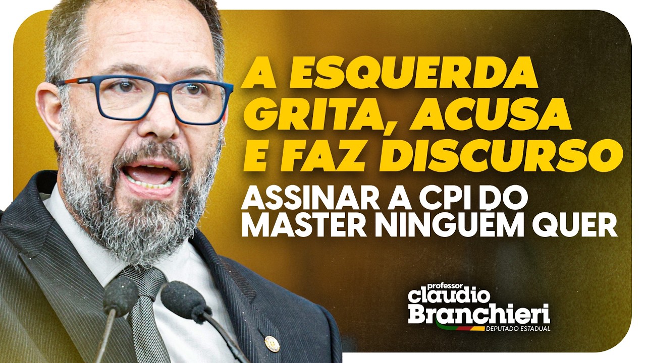 A ESQUERDA GRITA, ACUSA E FAZ DISCURSO. ASSINAR A CPI DO MASTER NINGUÉM QUER.
