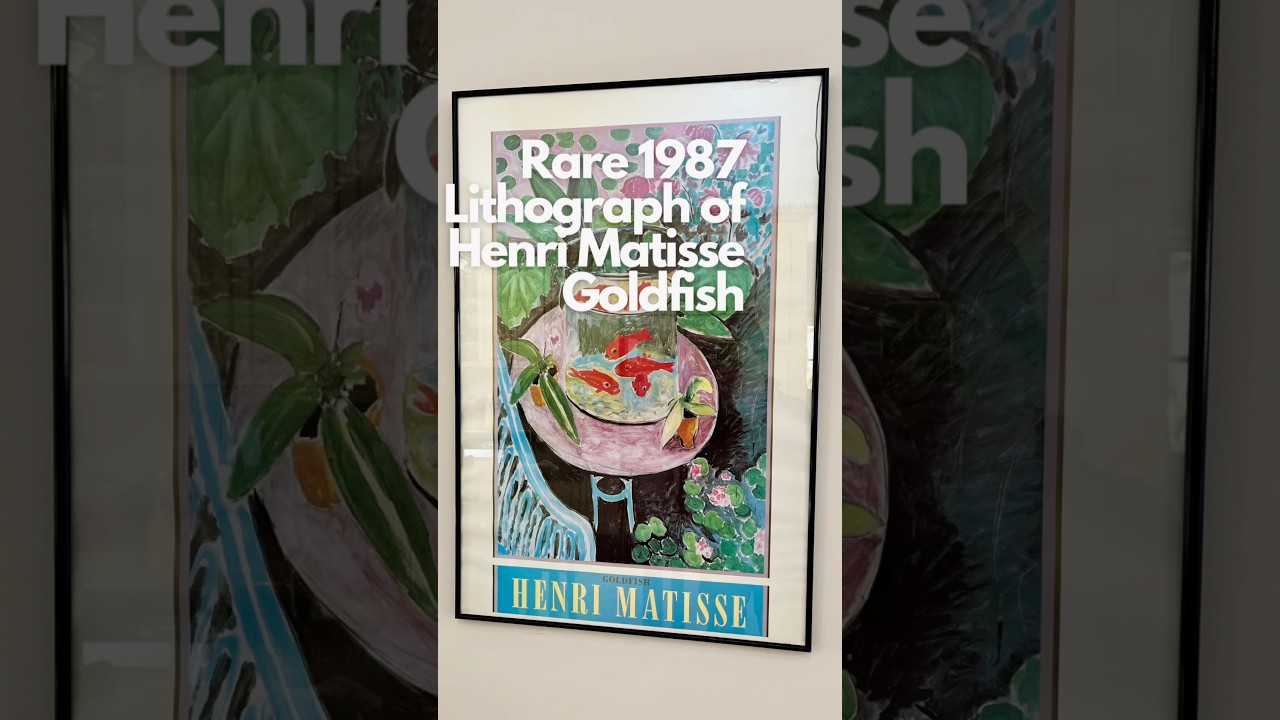 Vintage Henri Matisse Goldfish Lithograph 1987 USA Print - Rare