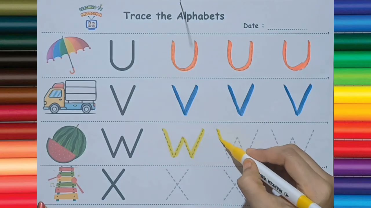Learning alphabets for kids #abcs #learning #abcteaching #kidslearning #writeandreadaforapplebforbal