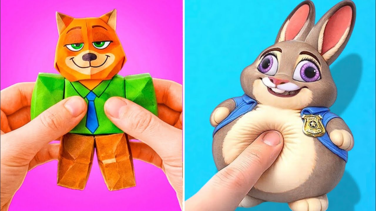 ASMR Свадьба из бумаги в стиле Зверополиса 💍🦊 Лайфхаки Ника и Джуди своими руками