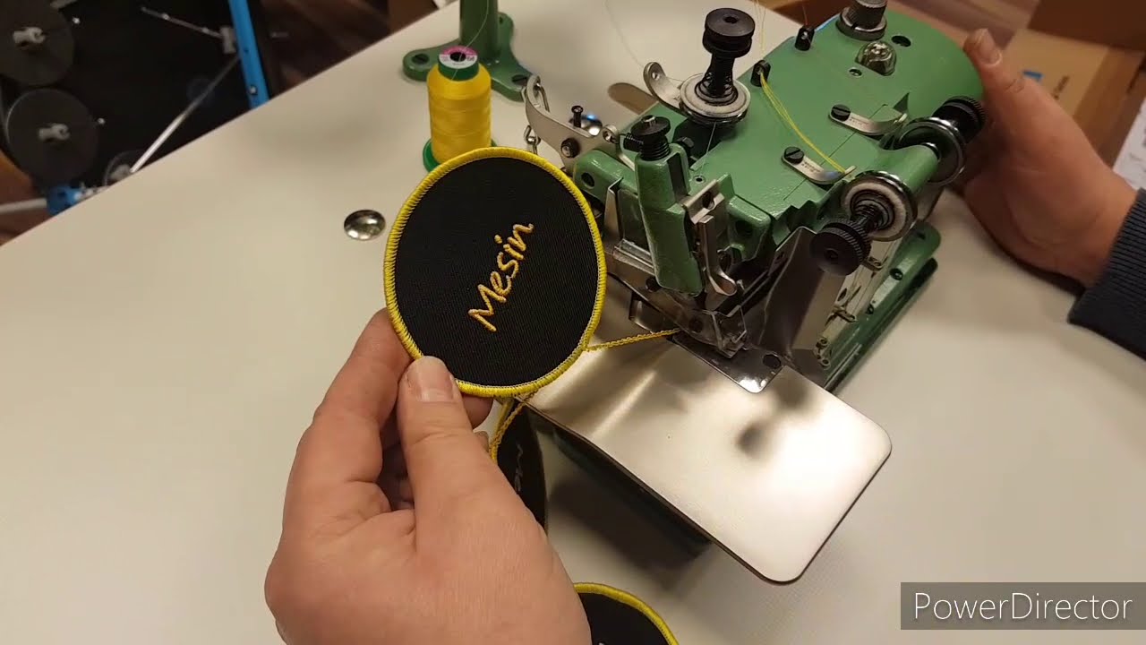 Obszywanie naszywek maszyna Merrow MG-3U