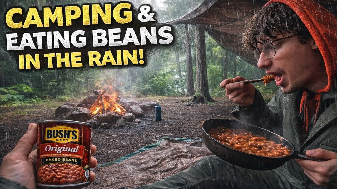 Camping and lunch in the rain 