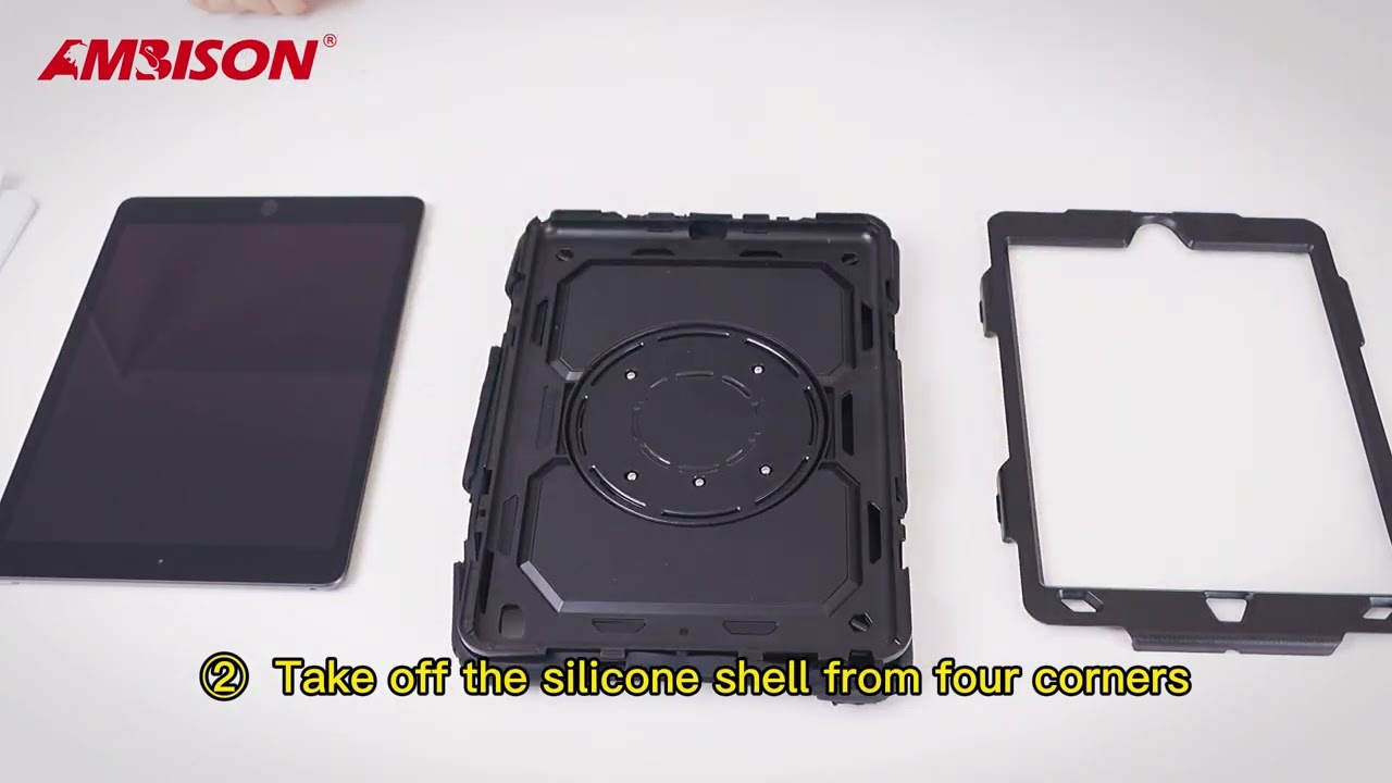 Installation video of iPad strap/handle case