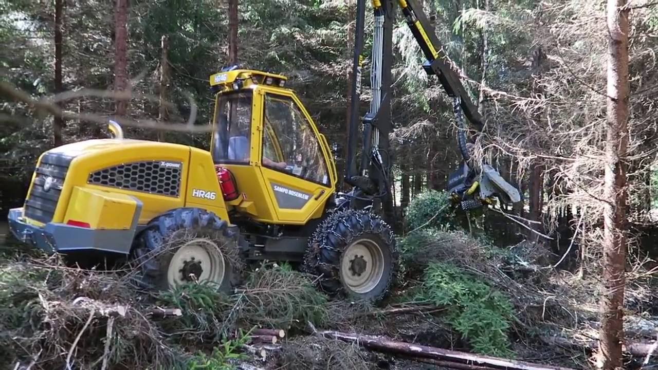 Sampo Rosenlew HR 46 med Kesla 18RH i gallring