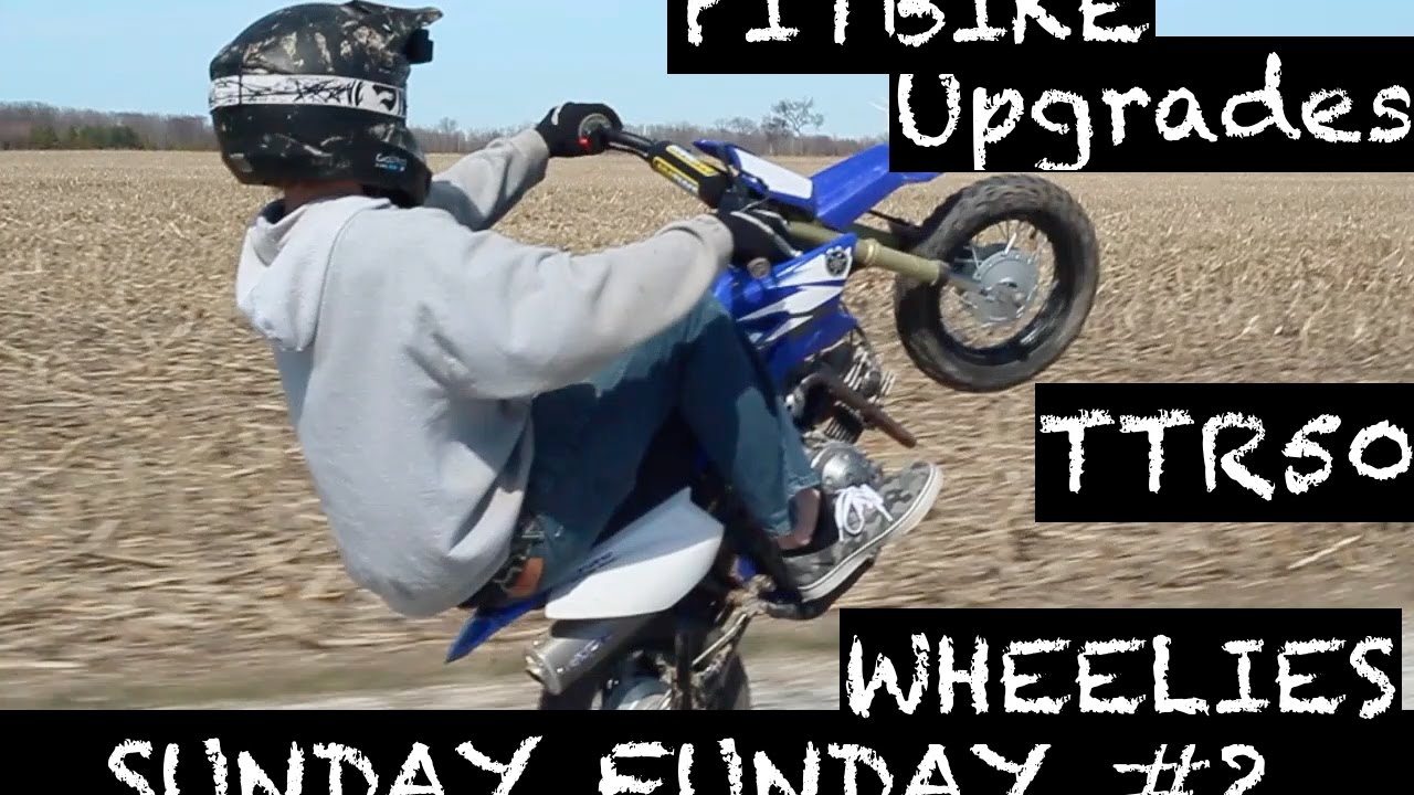 CUSTOM TTR50 PITBIKE BUILD! WHEELIES!! SUNDAY FUNDAY #2