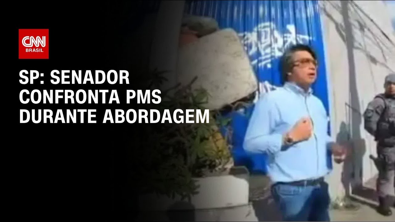 V&iacute;deo: Veja momento em que senador confronta PMs durante abordagem em SP | CNN NOVO DIA