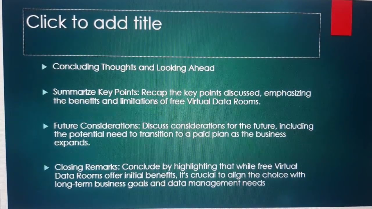 Free Virtual Data Room