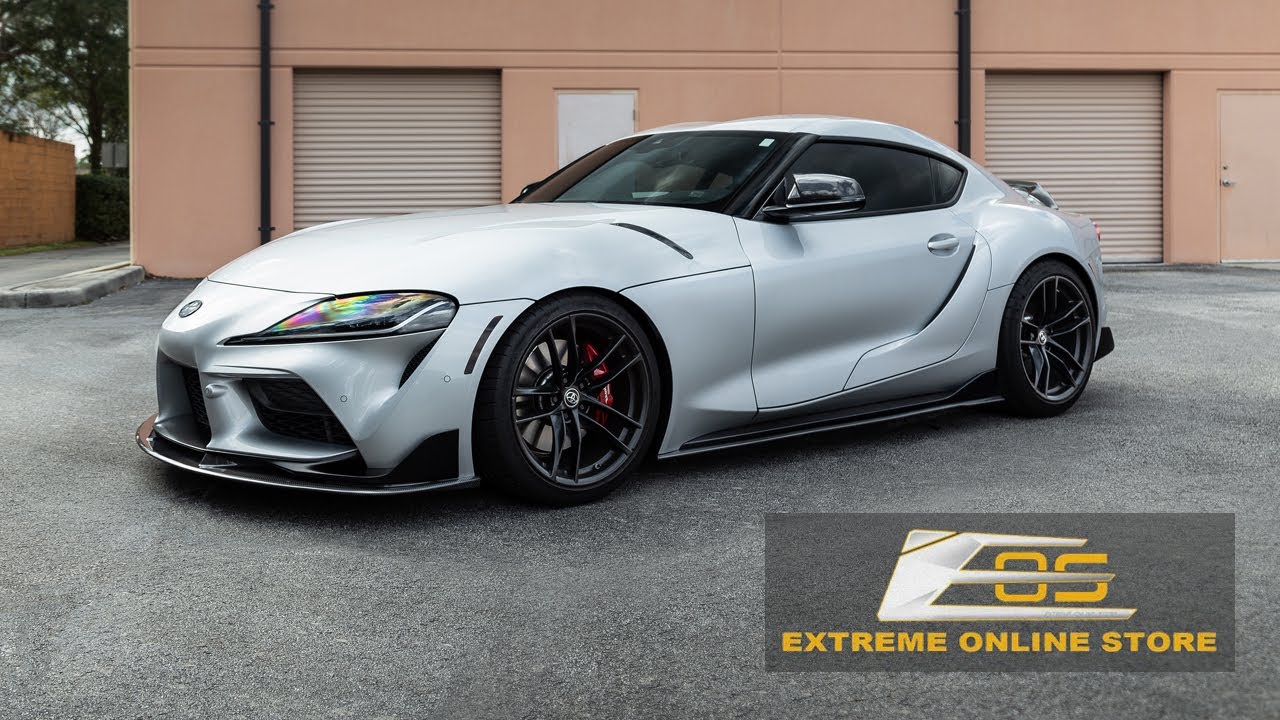 Toyota Supra Carbon Fiber Splitter, Side Skirts and Hood Vents