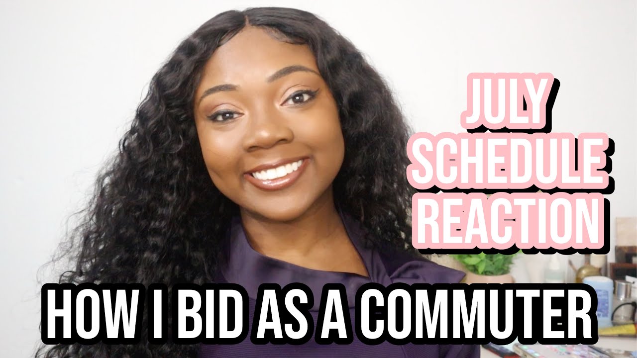 Flight Attendant Schedule Reaction | July 2023 | BIDDING AS A COMMUTER