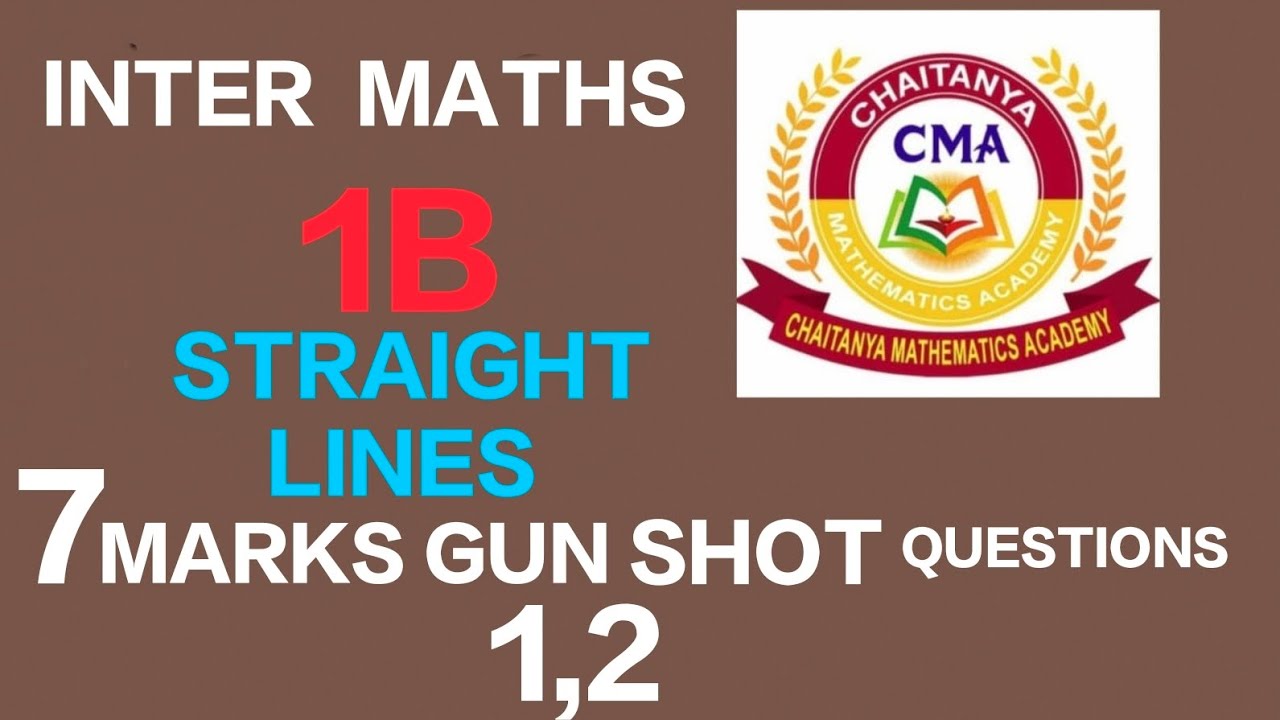 INTER MATHS 1B STRAIGHT LINES LONG QUESTIONS 