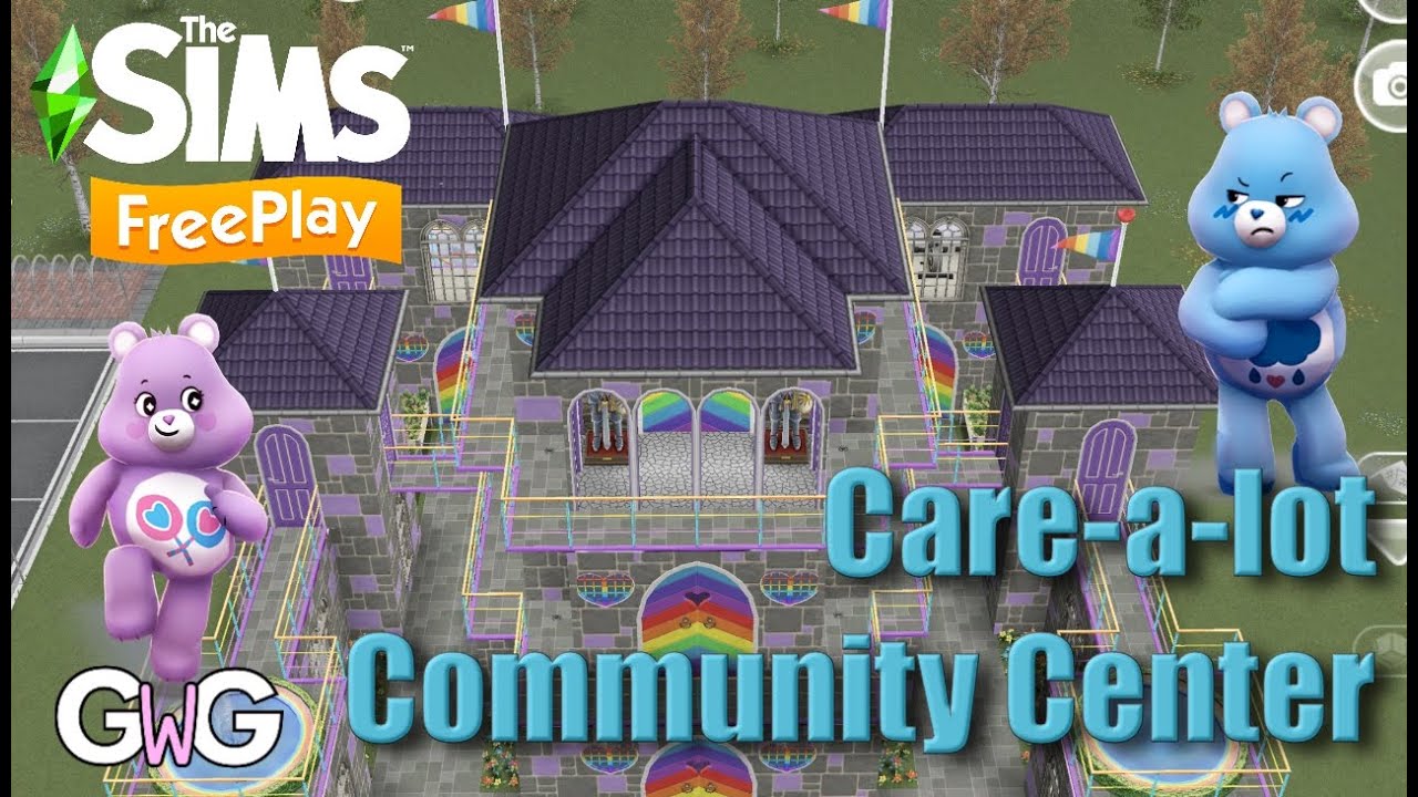 The Sims Freeplay- Care-a-lot Community Center Tour