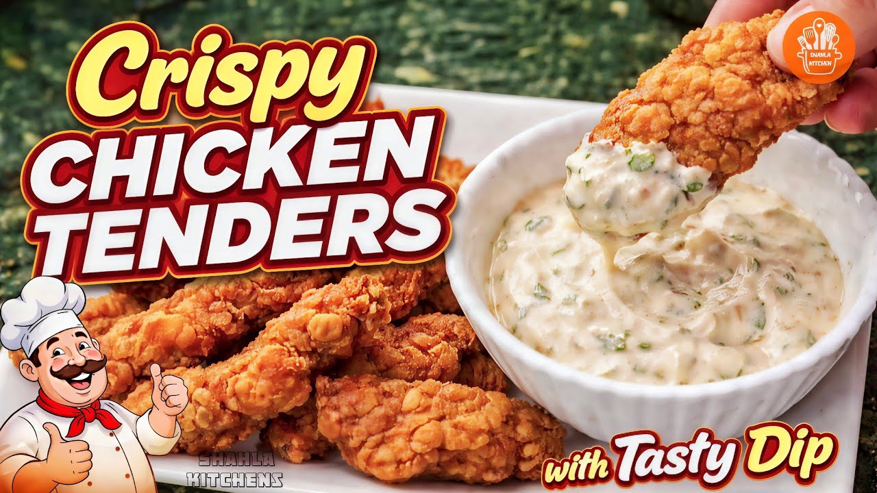  Crispy Chicken Strips Secrets | Crispy Chicken Tenders with tasty dip Ramzan special 😻  