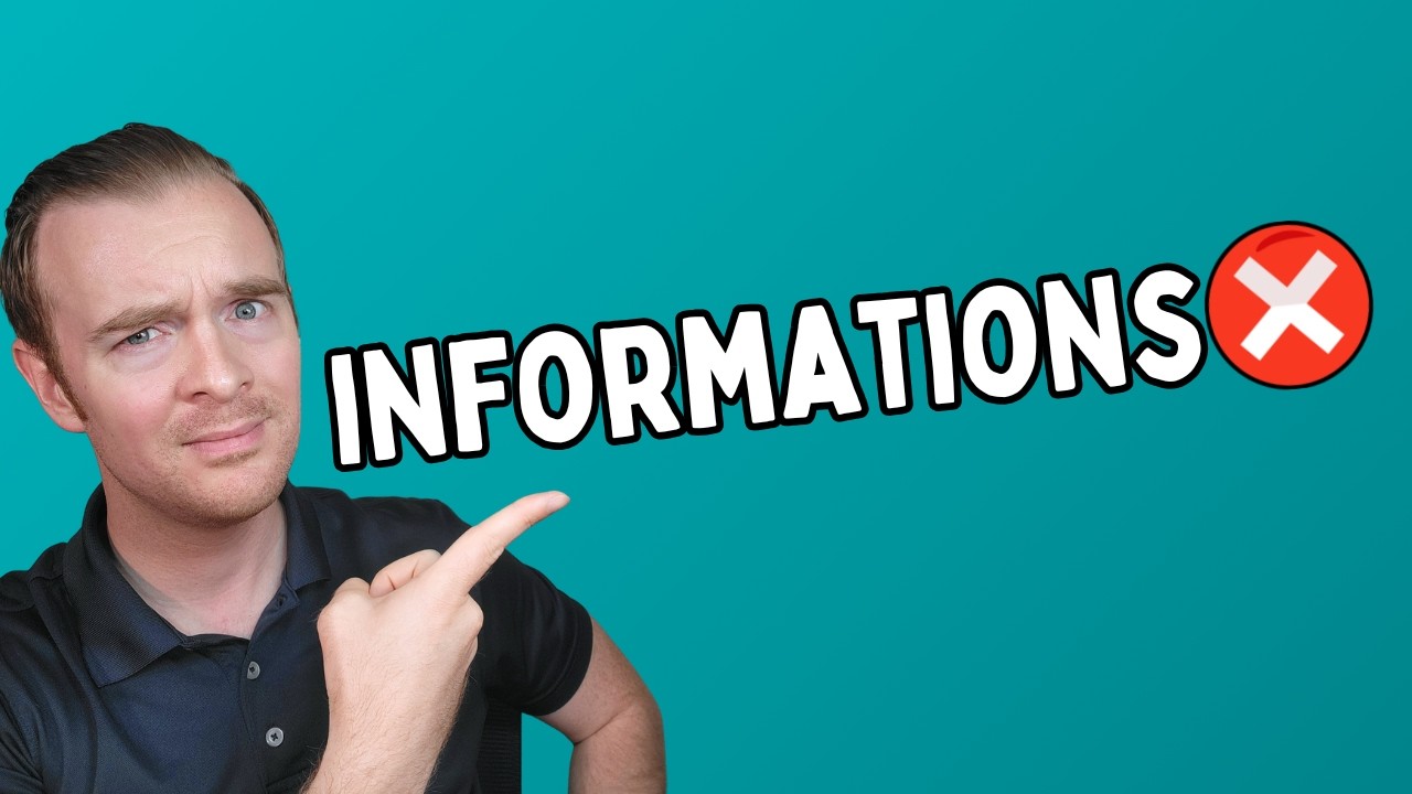 Are you making this mistake with the word INFORMATION?
