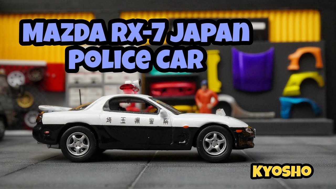 Diecast Review Scale 1/64 - Mazda RX-7 Japan Police Car by Kyosho