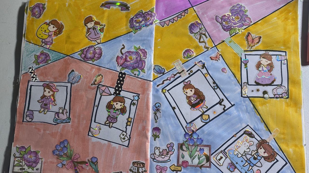 Asmr Journal | Asmr Journal Scrapbook | Asmr journal ideas | Kawaii Stickers journal