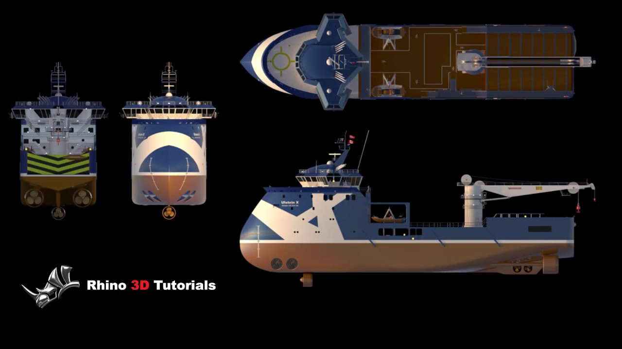 Rhino 3D Tutorials X-Bow Ship ( see details below to access the full tutorial )