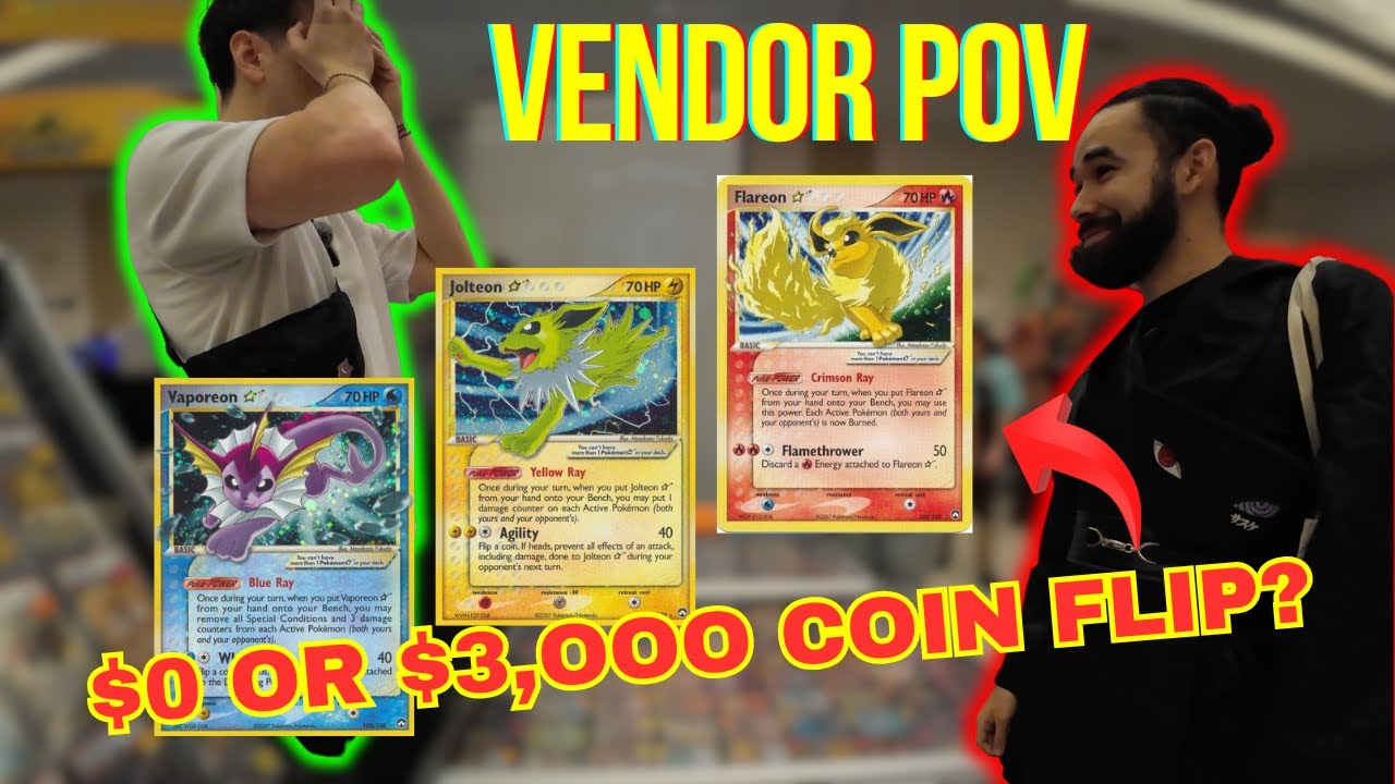 $0 or $3000 Coin Flip Offer?! | Comic Con Day 1 | Pokemon Vendor POV