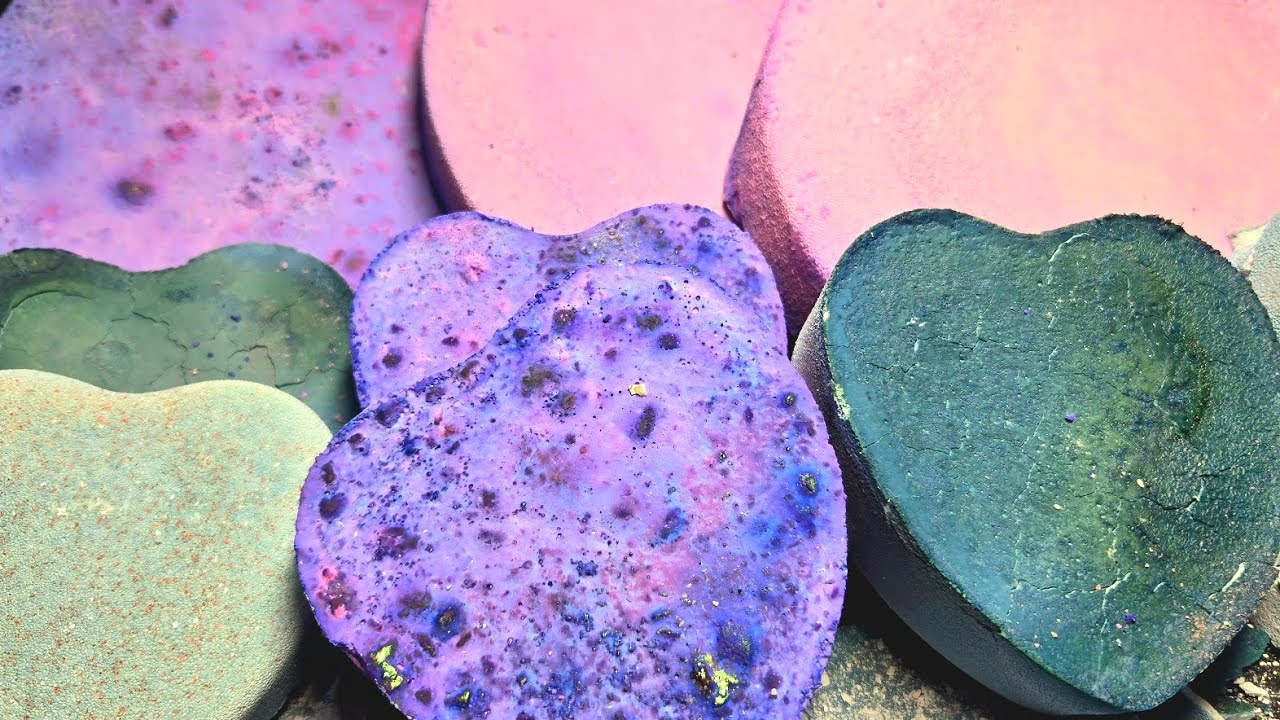 Heart Shape Dusty Reforms| Gym Chalk Slabs| I Missed you'll 😭💟💕| So Satisfying| Powder Play 🤤