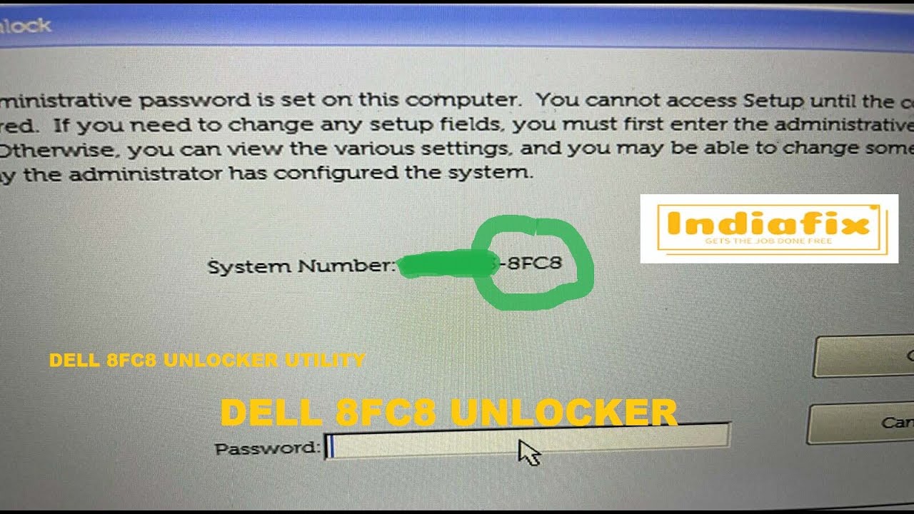 🔓 Dell 8FC8 Unlocker – BIOS Password Generator + Service Tag Finder Tool