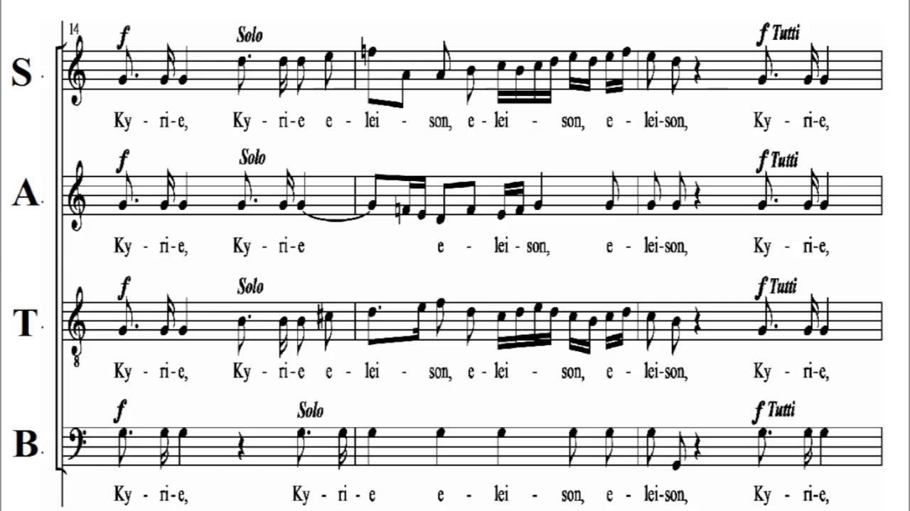 Mozart - Organ Solo Mass - KV 259-1 Kyrie -  Alto