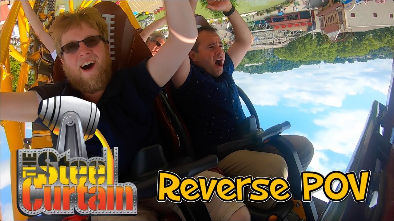 Steel Curtain Reverse POV with Beardman and Shirt at Kennywood