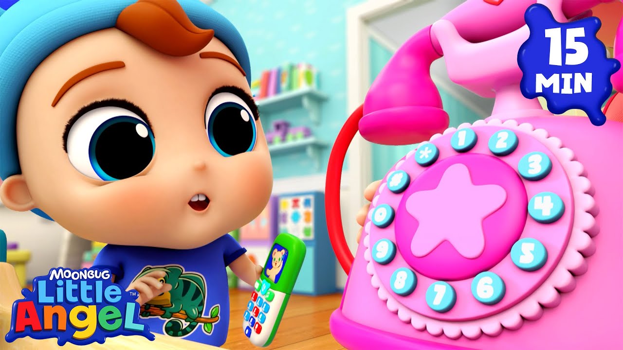 Hello? Who's at the Phone?📞 | Little Angel And Friends Kid Songs