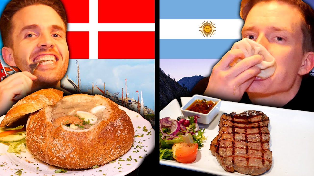 Testar berömda maträtter från 4 olika länder!