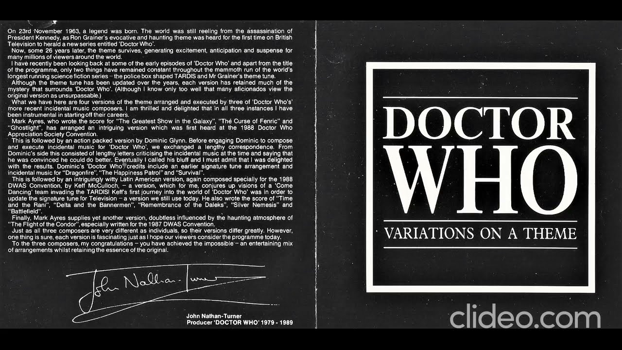 Doctor Who Variations on a Theme, Full CD