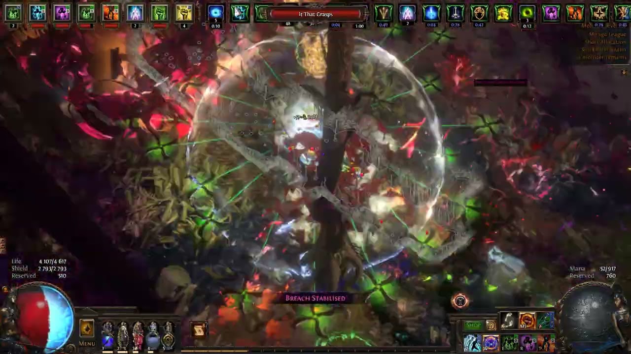 Golden Charlatan | Herald stack Elementalist | Ethereal Knives of the Massacre | T16 Breach + mirage