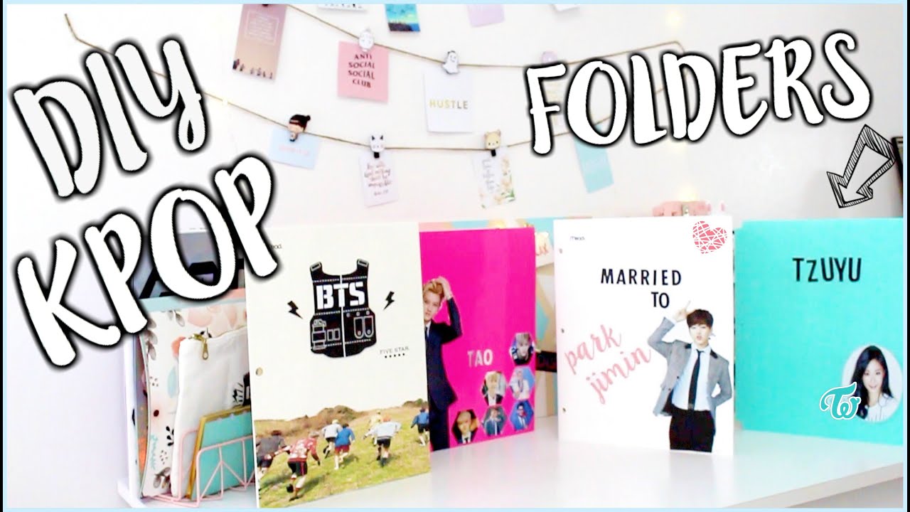 DIY KPOP School Supplies (Folders) PT.2 | OnlyKelly