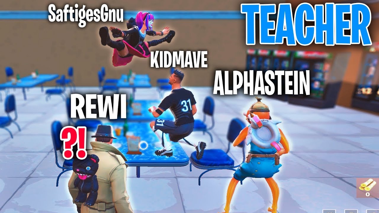 REWI ist der LEHRER von ALPHASTEIN und SAFTIGES GNU! - Fortnite Teacher