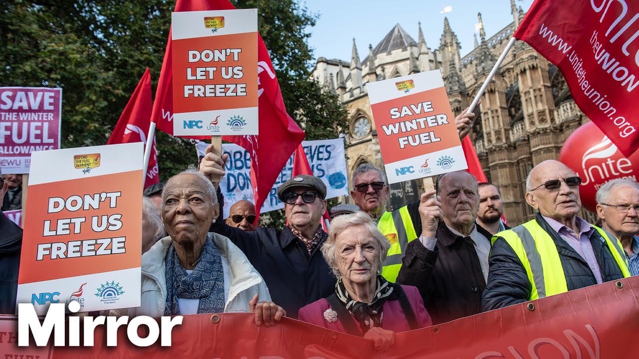 Pensioners protest against Winter Fuel Payment cuts