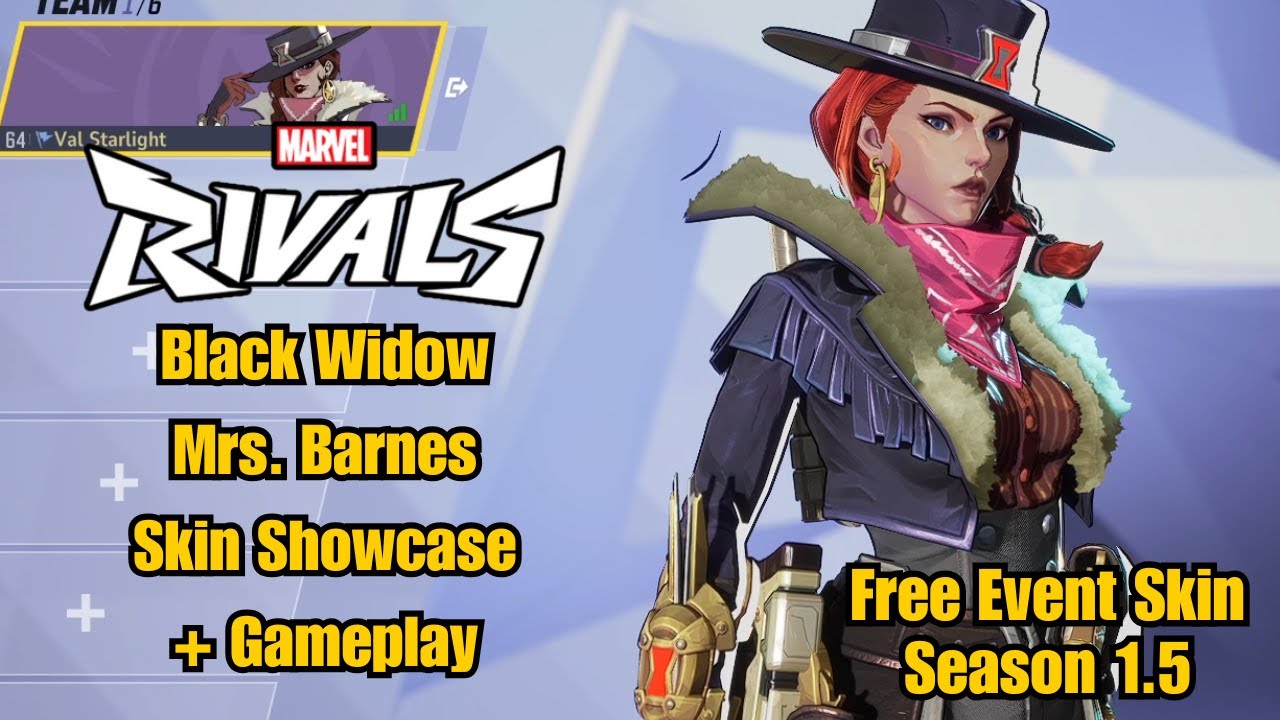 Black Widow | Mrs. Barnes Free Event Skin Showcase | Marvel Rivals Gameplay | Season 1