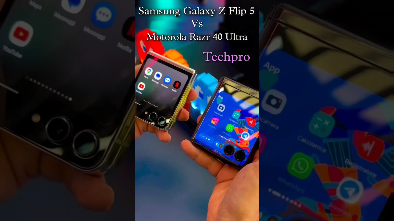 Samsung Galaxy Z Flip 5 Vs Motorola Razr 40 Ultra | Techpro #shorts #zflip5 #motorazr40ultra #tech