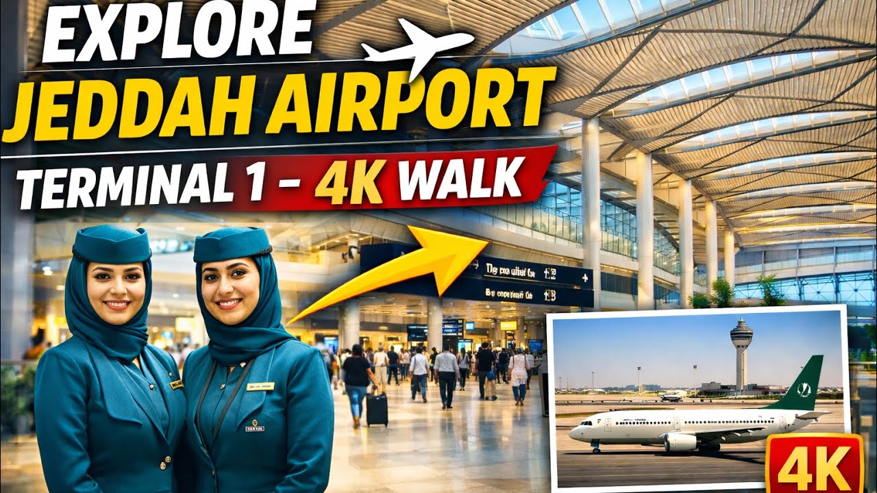 Explore Jeddah Airport Terminal 1 🇸🇦 | 4K Walking Tour