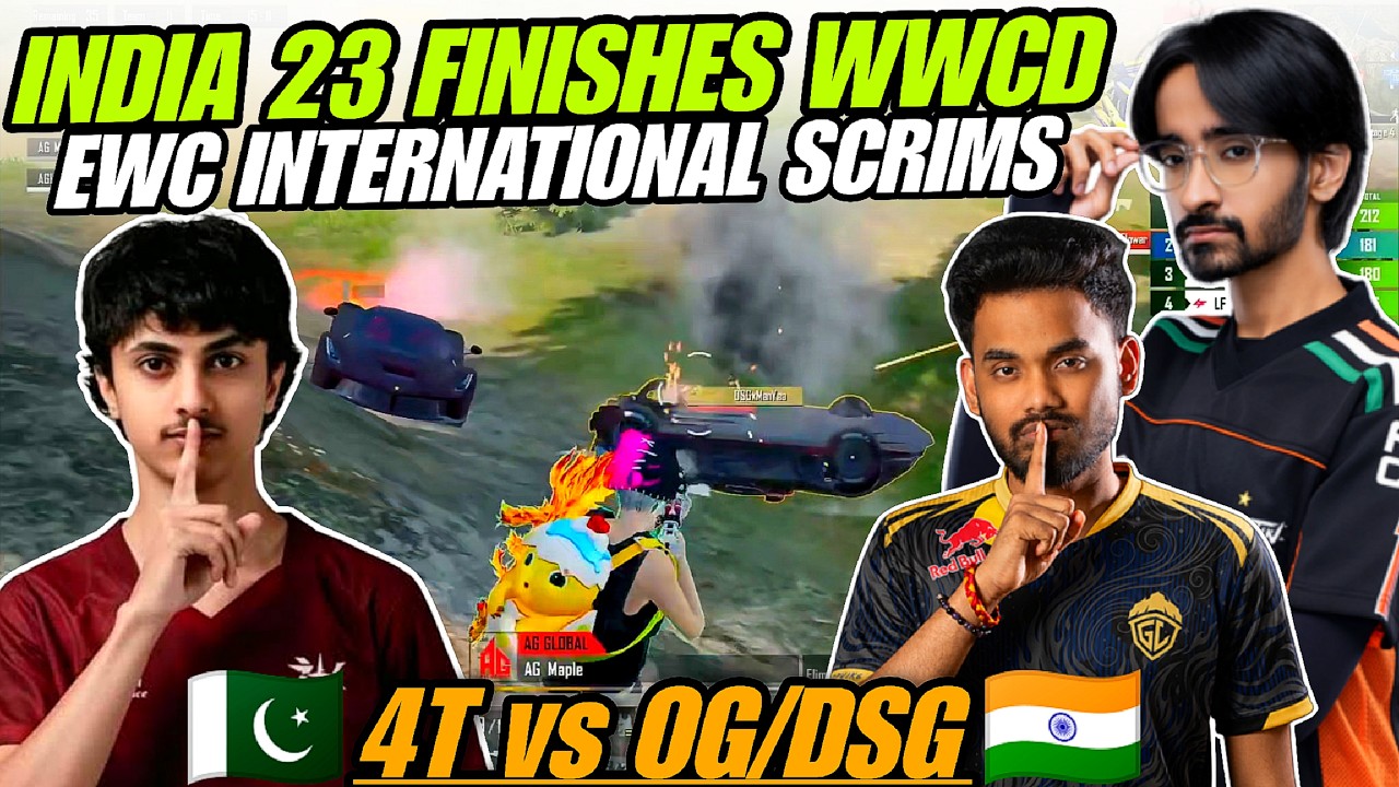 India Team GodLike/OG🇮🇳 vs 4T🇵🇰 GodLike 23 Finishes WWCD in International Scrims 🔥 EWC Scrims ✅ S8UL