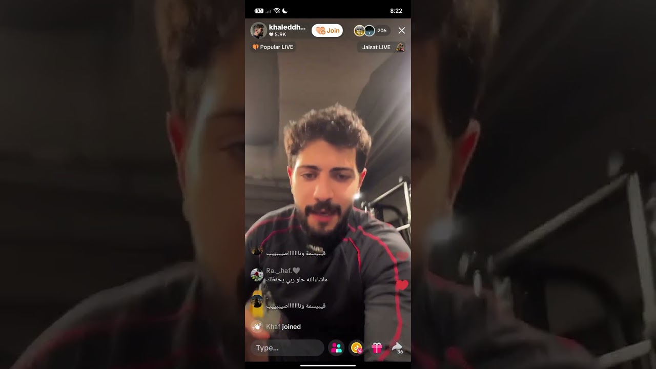 لايف خالد الحمصي المفاجيء بالجيم 🖤💪🏻 12/3/2026