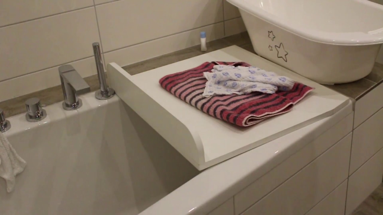 Wickelauflage für die Badewanne