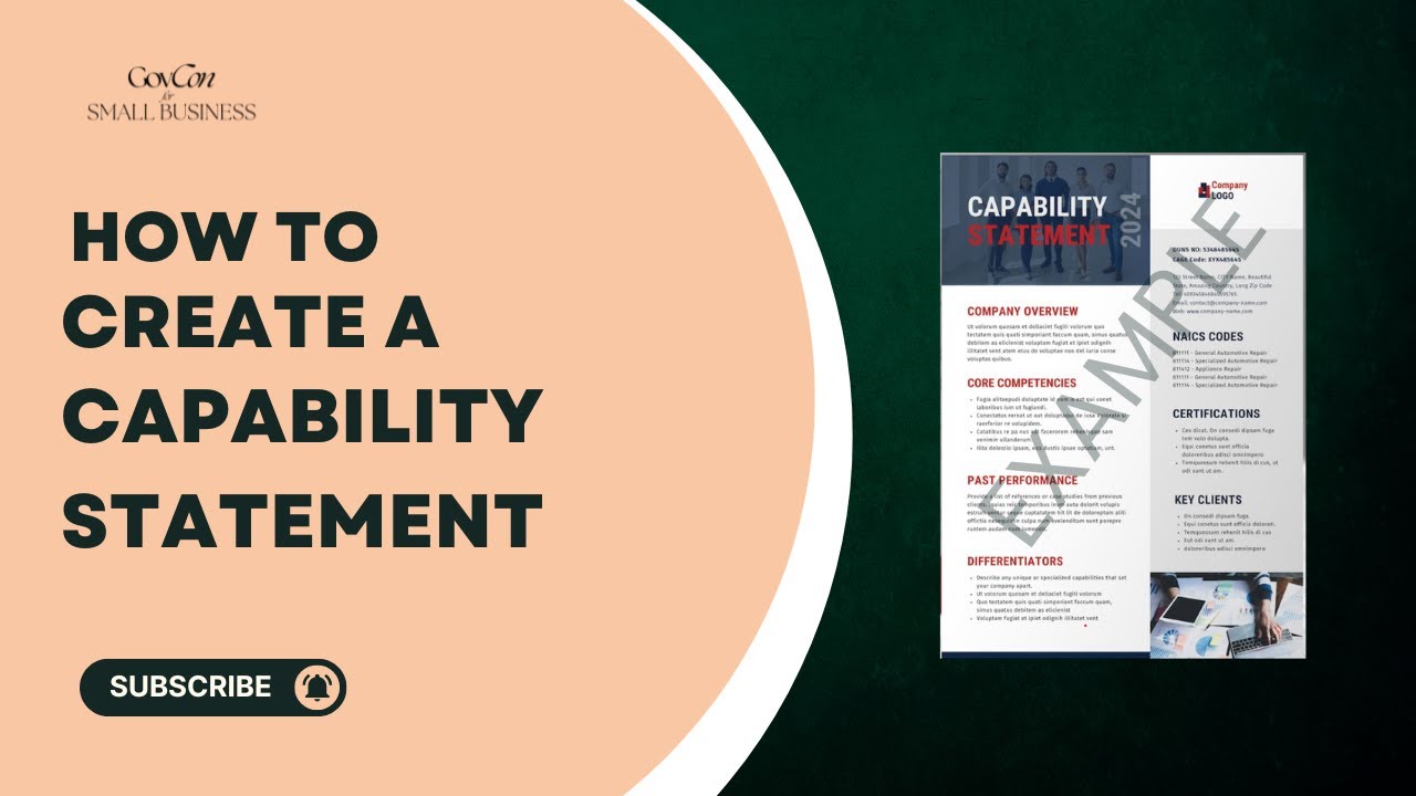 Learn How to Create a Capability Statement (Easy Steps)