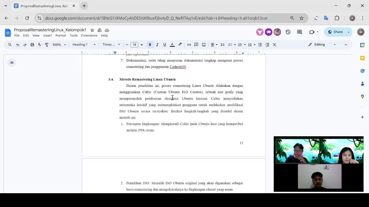 TUGAS BESAR SISTEM OPERASI KELOMPOK 1 | PART 2 PROPOSAL REMASTERING LINUX UNTUK PROGRAMMER PEMULA