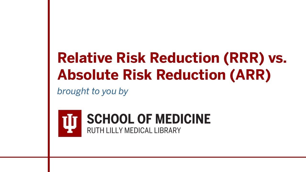 Relative Risk Reduction (RRR) vs. Absolute Risk Reduction (ARR)