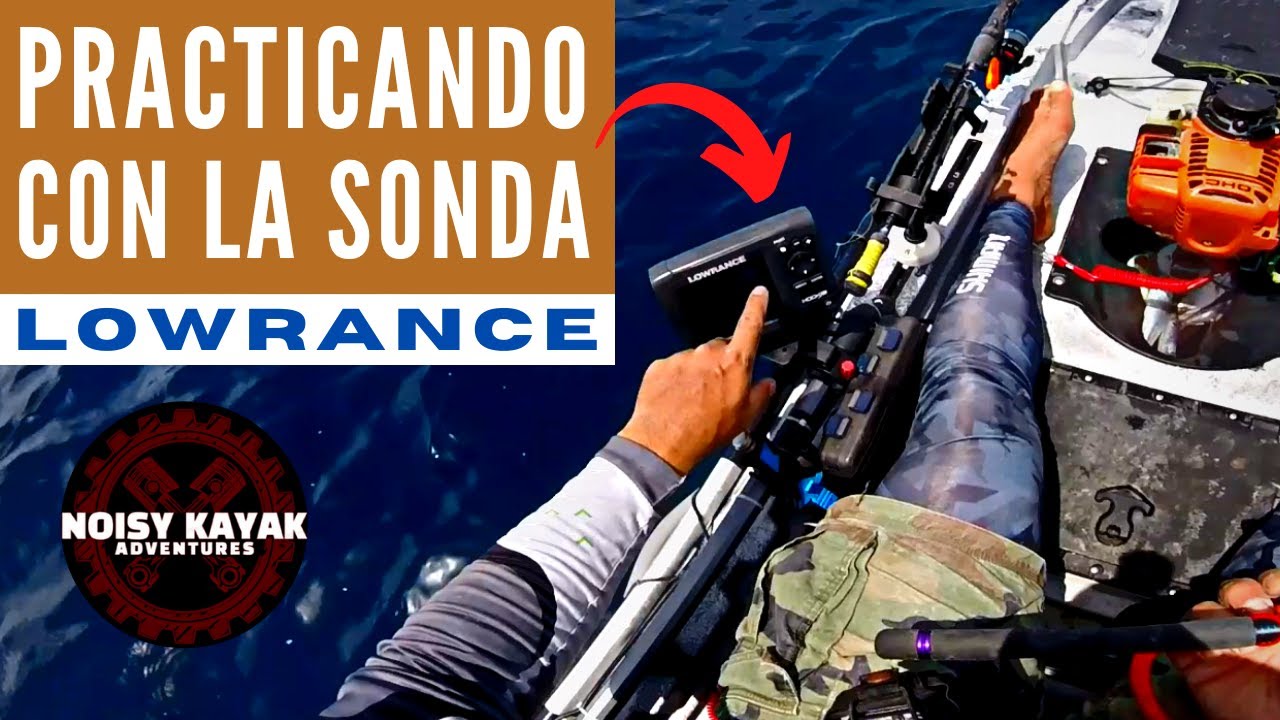 Practicando con la sonda desde kayak - @NoisyKayakAdventures