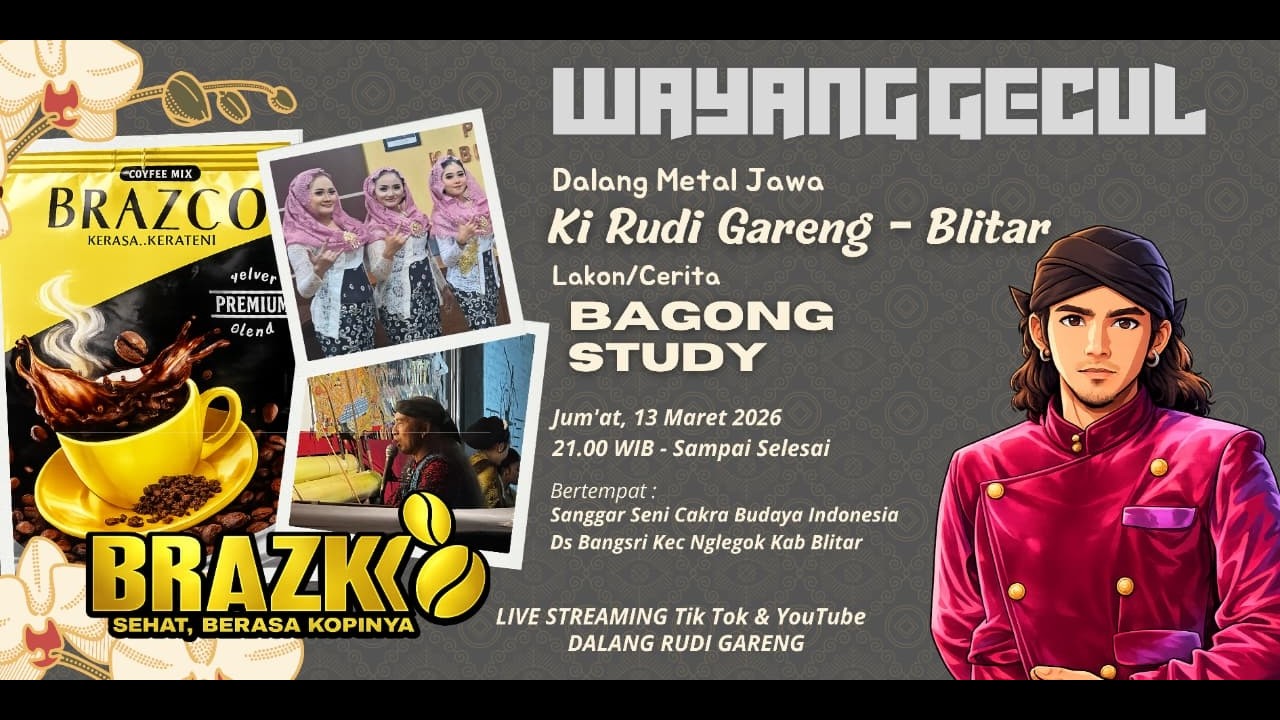 LIVE STREAMING WAYANG GECUL KI RUDI GARENG BLITAR Lkn BAGONG STUDY  | 13/03/2026