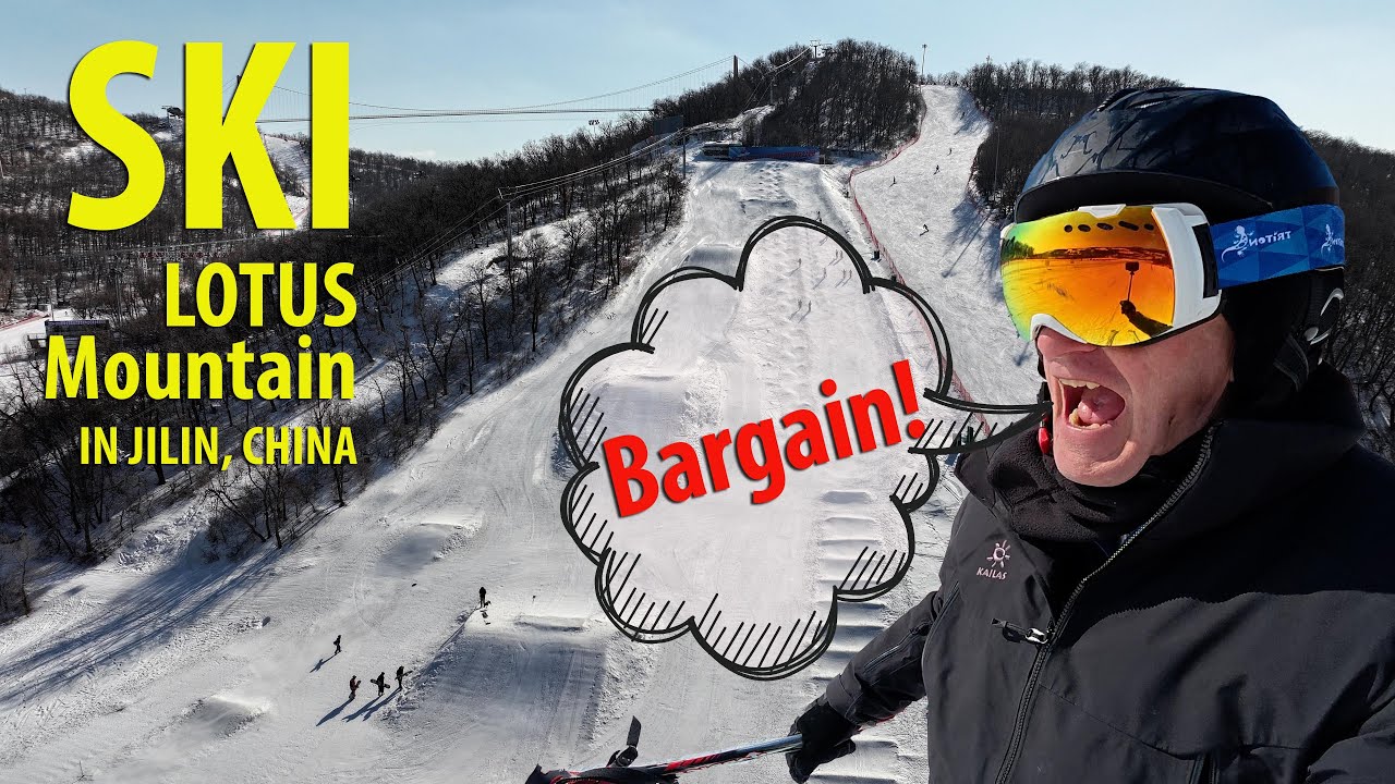 Skiing Lotus Mountain in Jilin, China
