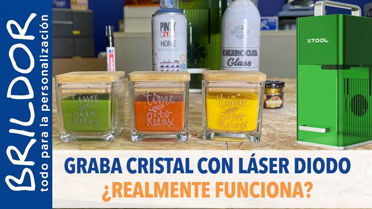 C&oacute;mo GRABAR CRISTAL con tu l&aacute;ser diodo (xTOOL F1, m1, s1)