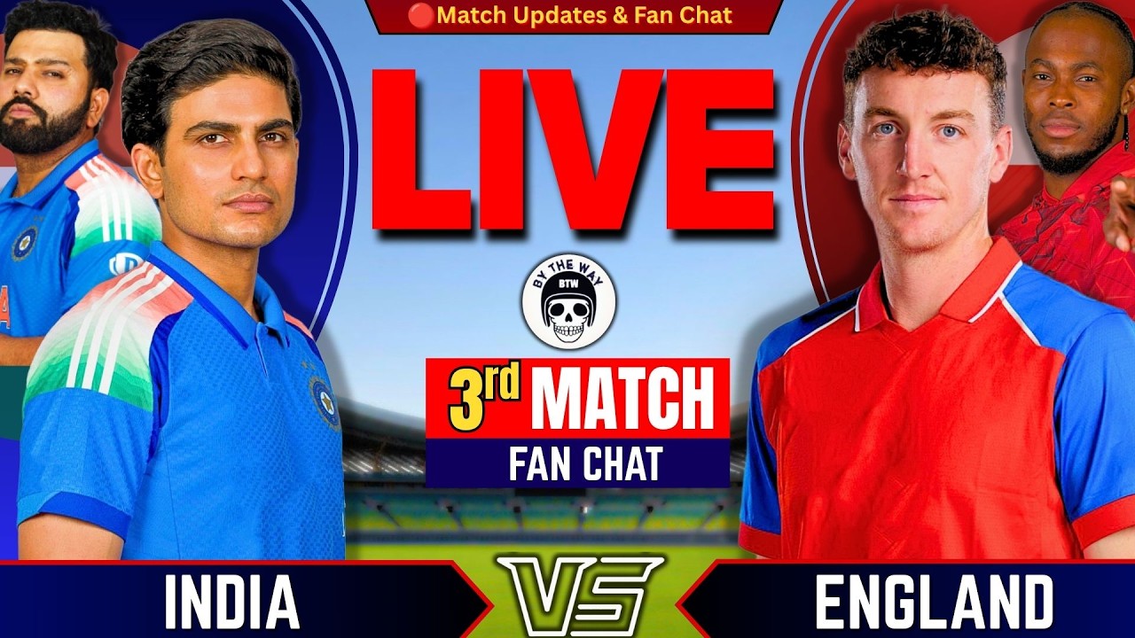 🔴Live: India vs England, 3rd ODI Fan Commentary | Live Cricket Match Today| IND vs ENG | IND Batting
