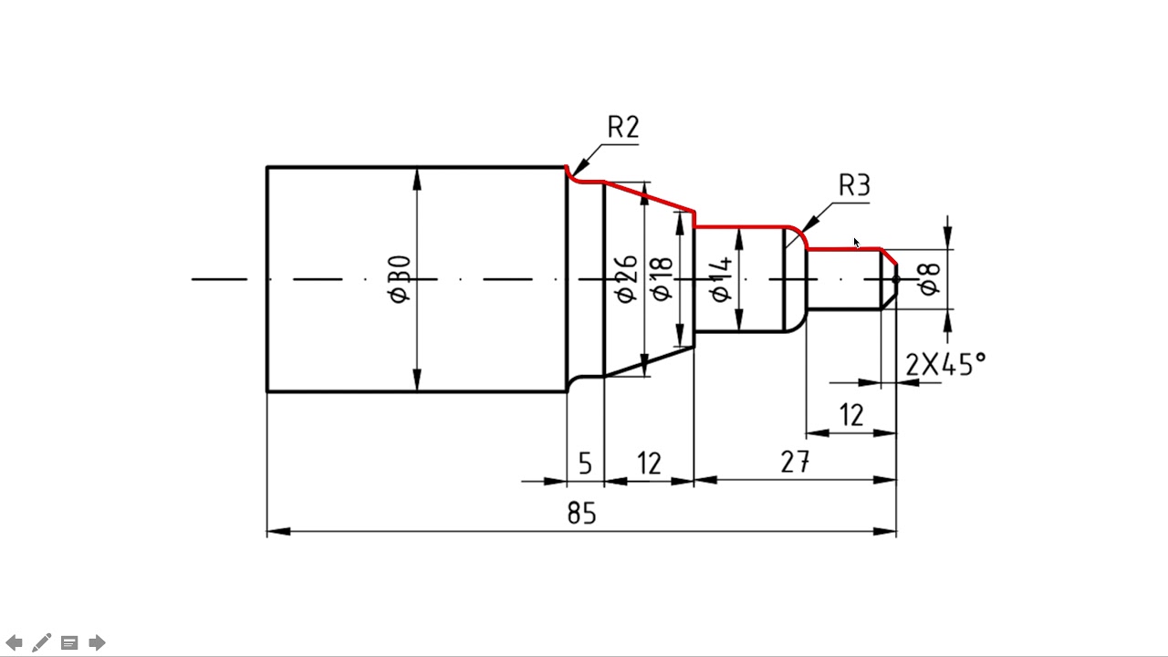 Belajar CNC (Membuat Program CNC Bubut siklus 1 tool)